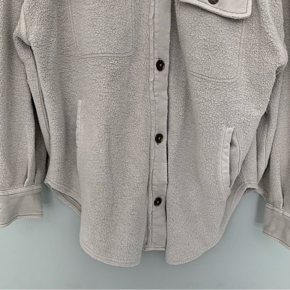 Free People We The Free Peached Twill Shirt Jacket long sleeve button front - Picture 6 of 13